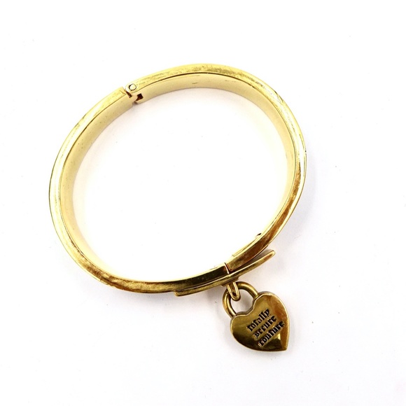 JUICY COUTURE GOLD LEATHER BANGLE BRACELET - Picture 10 of 10